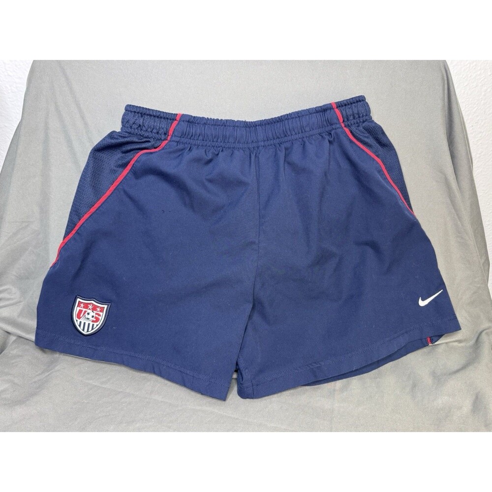 Y2K Nike Vintage USA Soccer Shorts Medium High Cut Lined Team Men's USMNT Lined